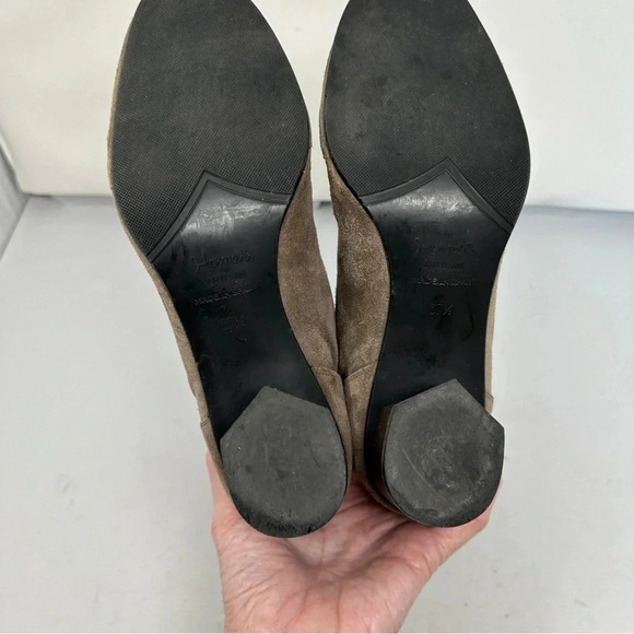 Homers Taupe Suede Leather Double Zip Booties  US‎ 7 1/2 EU 37 1/2 Spain Artisan - Picture 13 of 16